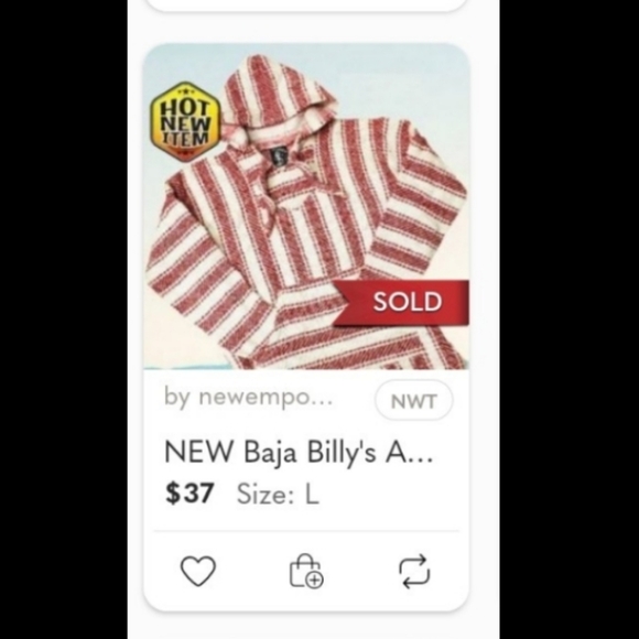 🆕Baja Billy's Authentic Hoodie Poncho-unisex - Picture 6 of 11